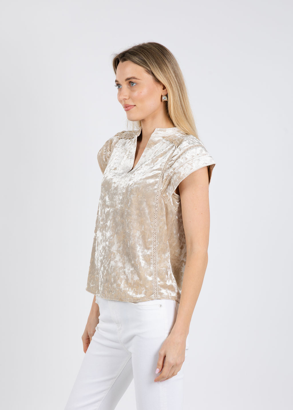 Melissa Nepton Otto Top in Cream available at Barbara Katz