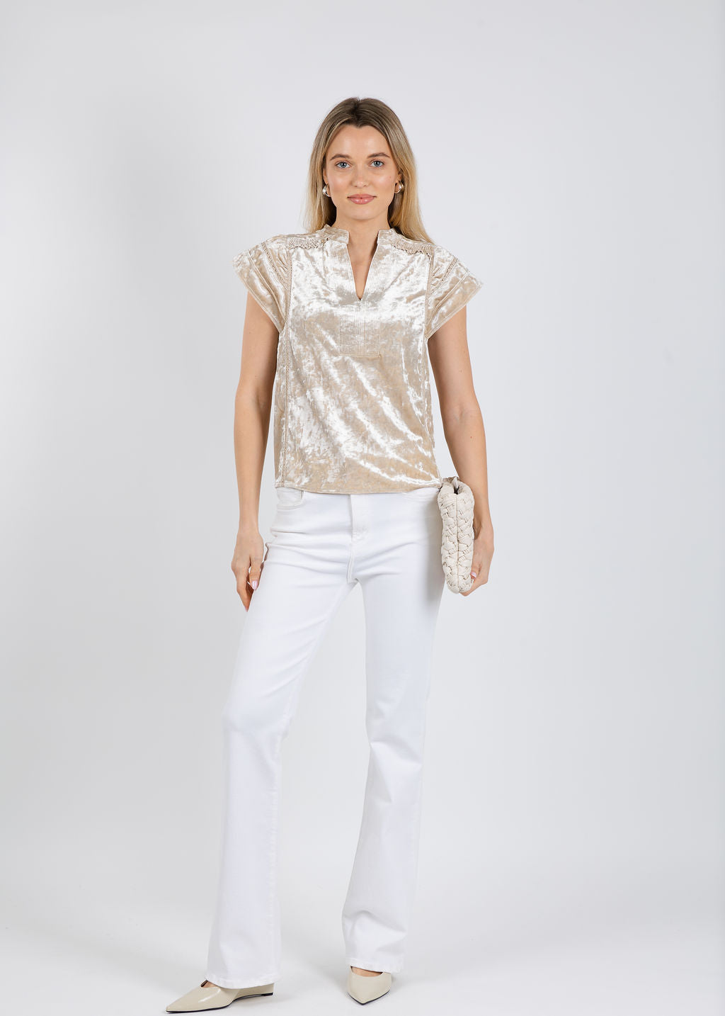 Melissa Nepton Otto Top in Cream available at Barbara Katz