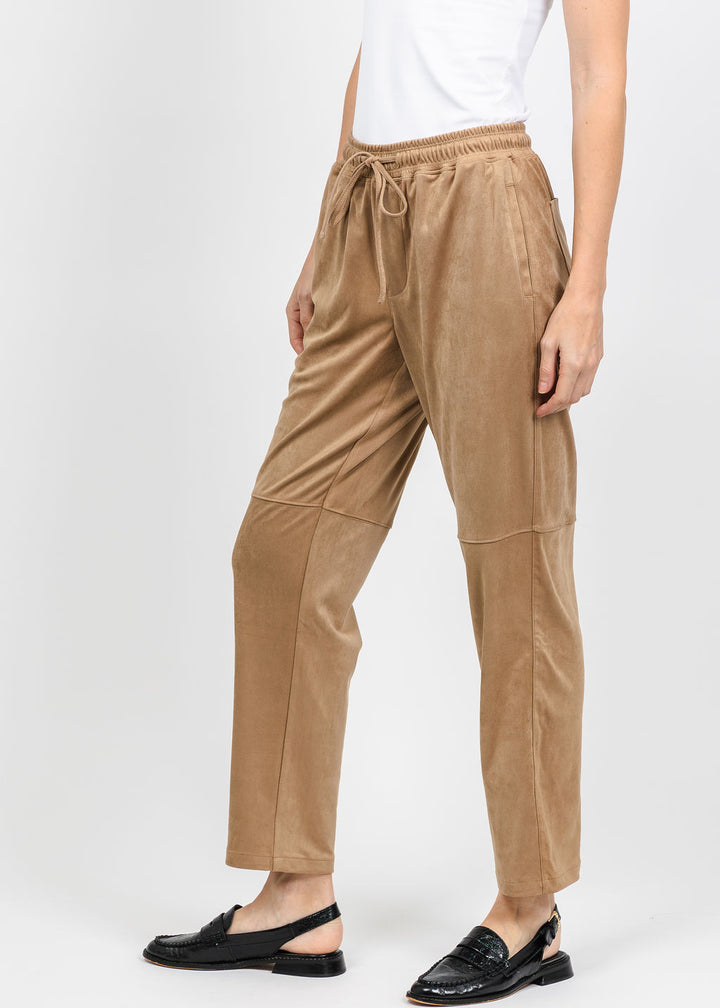 Melissa Nepton Pablo Suede Jogger in Chamois available at Barbara Katz