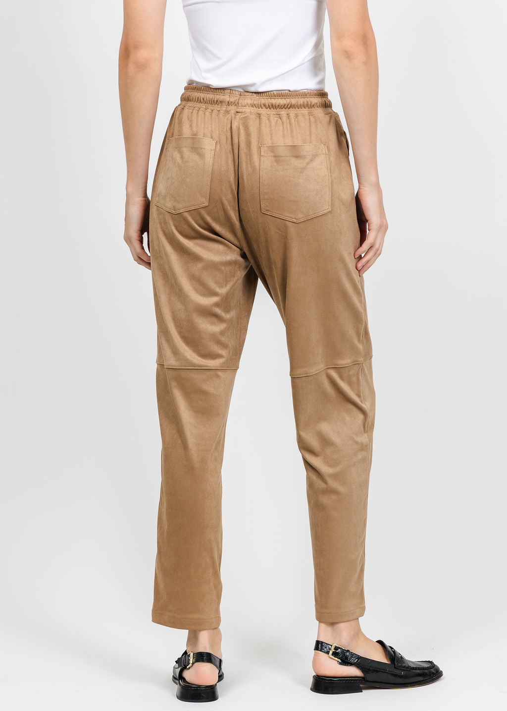 Melissa Nepton Pablo Suede Jogger in Chamois available at Barbara Katz