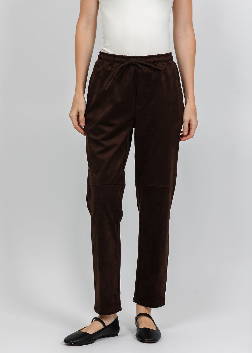 Melissa Nepton Pablo Suede Jogger in Dark Brown available at Barbara Katz