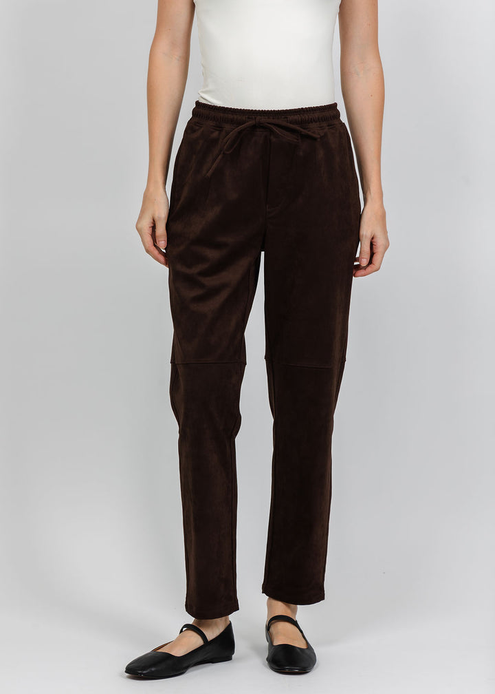 Melissa Nepton Pablo Suede Jogger in Dark Brown available at Barbara Katz