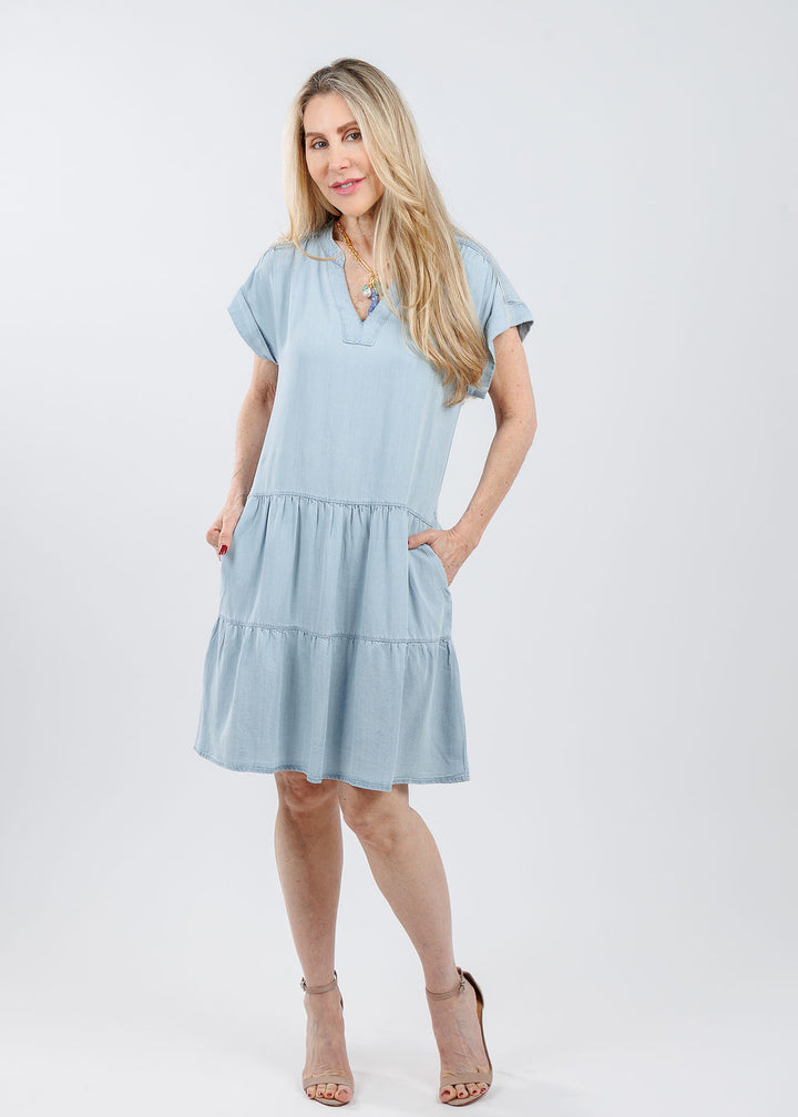 Melissa Nepton Juliet Dress in Bleached Blue available at Barbara Katz
