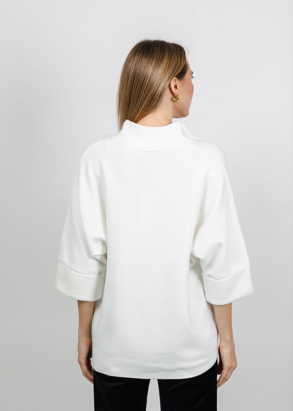Metric Crystal Zip-Up Jacket in Ivory available at Barbara Katz