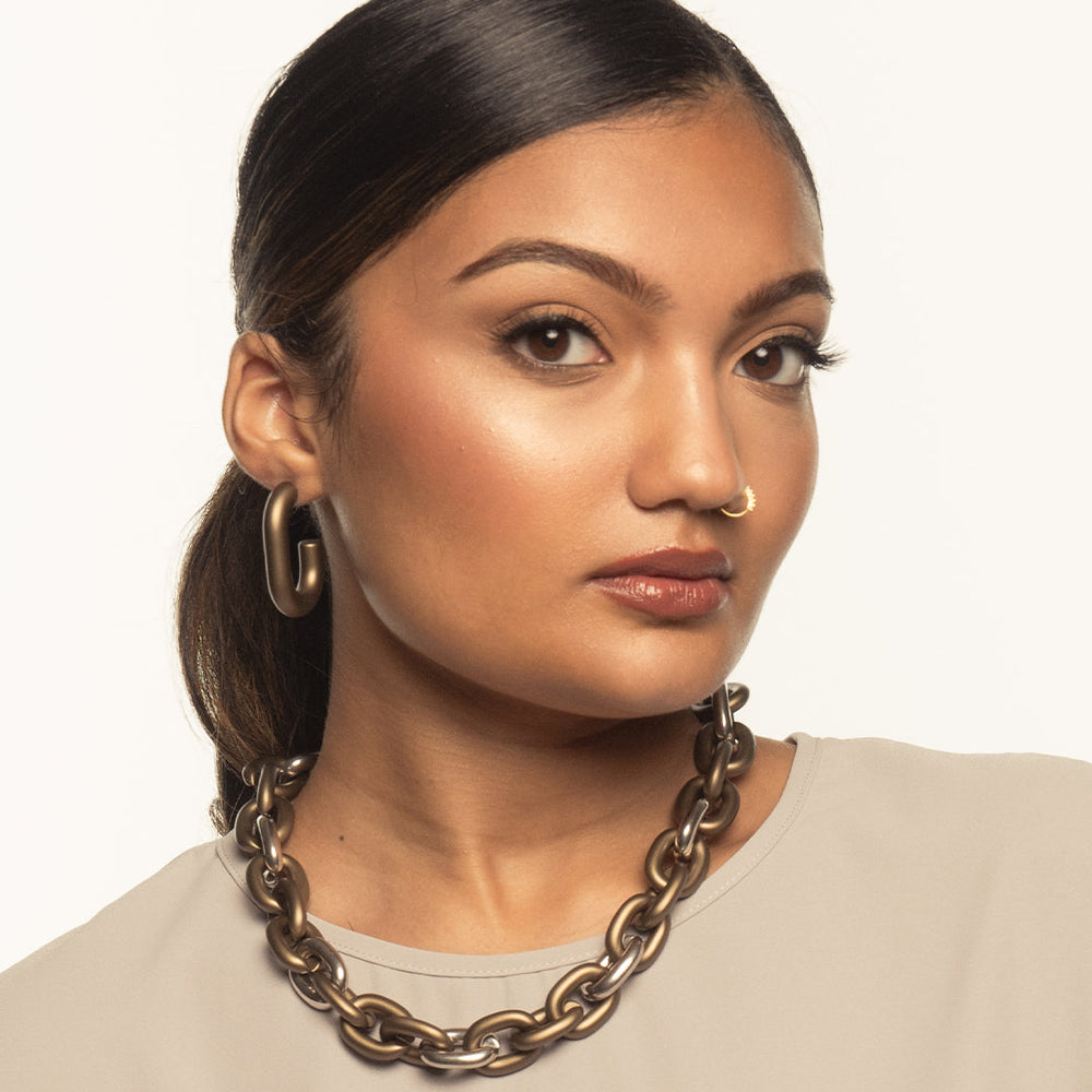 PONO Mini Bike Chain Necklace in Sage available at Barbara Katz