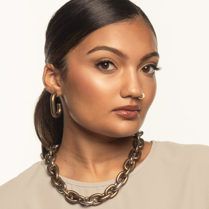 PONO Mini Bike Chain Necklace in Sage available at Barbara Katz