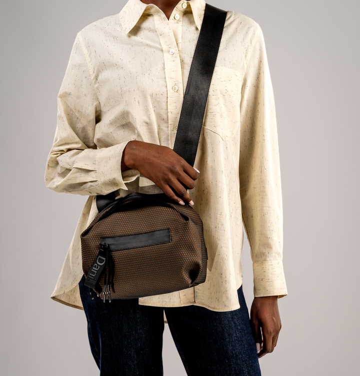 Daniella Lehavi Bonnie Crossbody Bag in Cafe available at Barbara Katz
