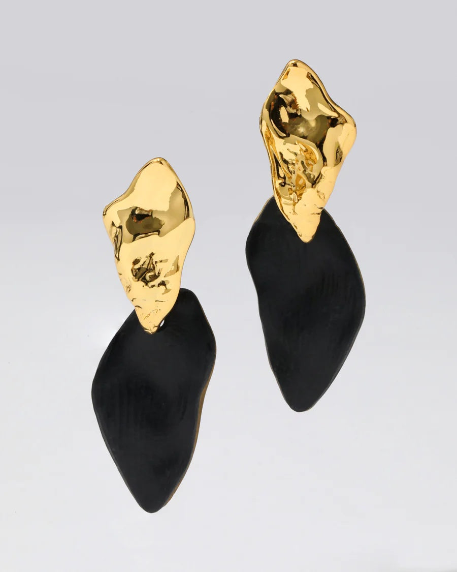 Alexis Bittar Mosaic Lucite Post Earring - Black