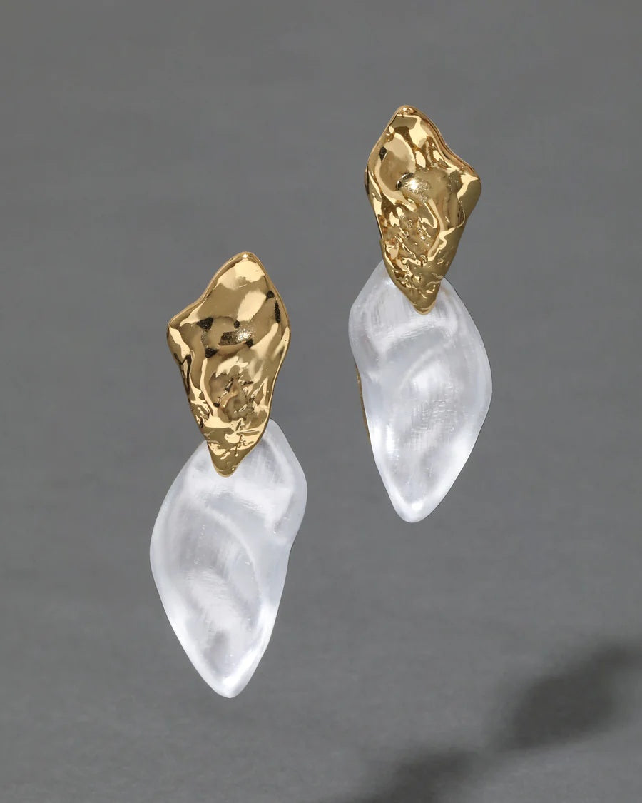 Alexis Bittar Mosaic Lucite Post Earring - Silver
