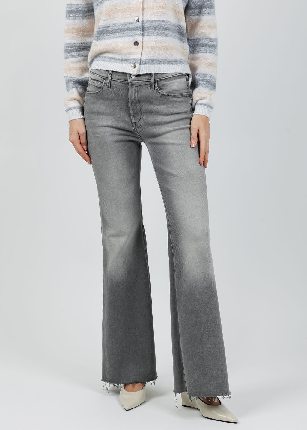 Mother The Doozy Sneak Fray Jeans in Catch Me Outside available at Barbara Katz