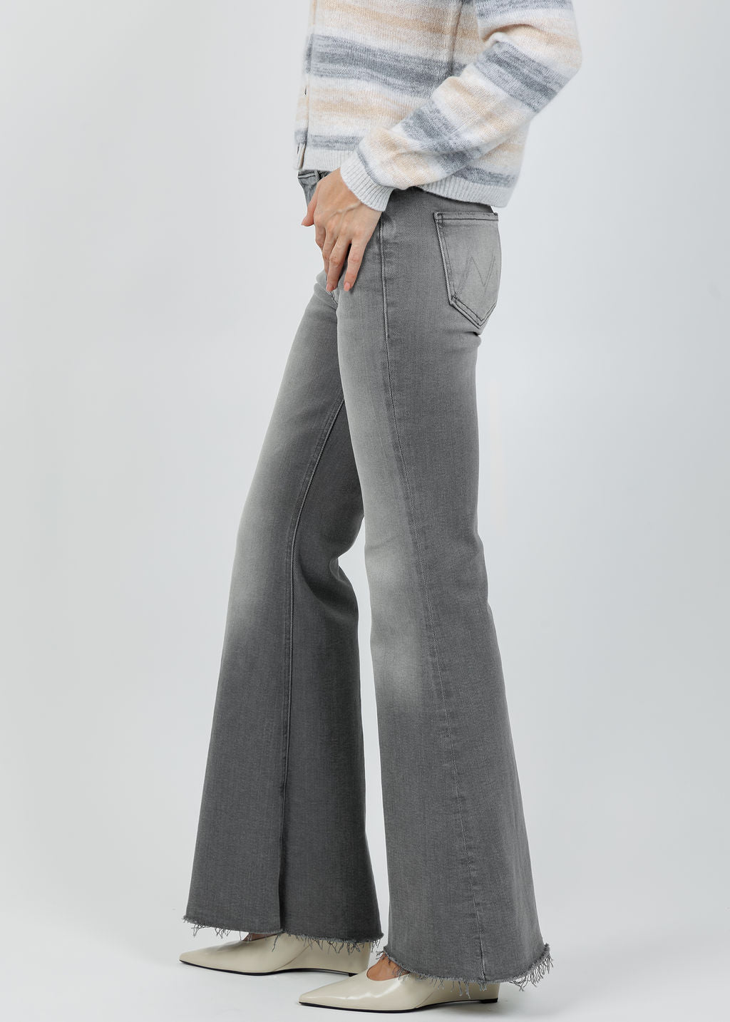 Mother The Doozy Sneak Fray Jeans in Catch Me Outside available at Barbara Katz