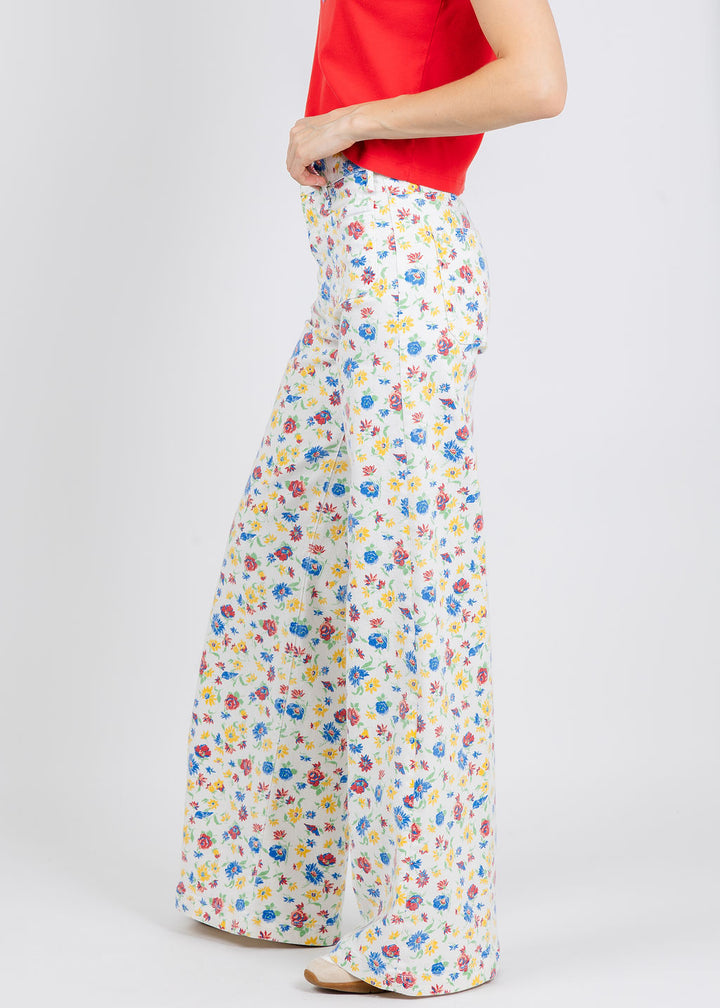 Mother Hustler Roller Patch Pocket Sneak Jeans in Rose Bowl available at Barbara Katz