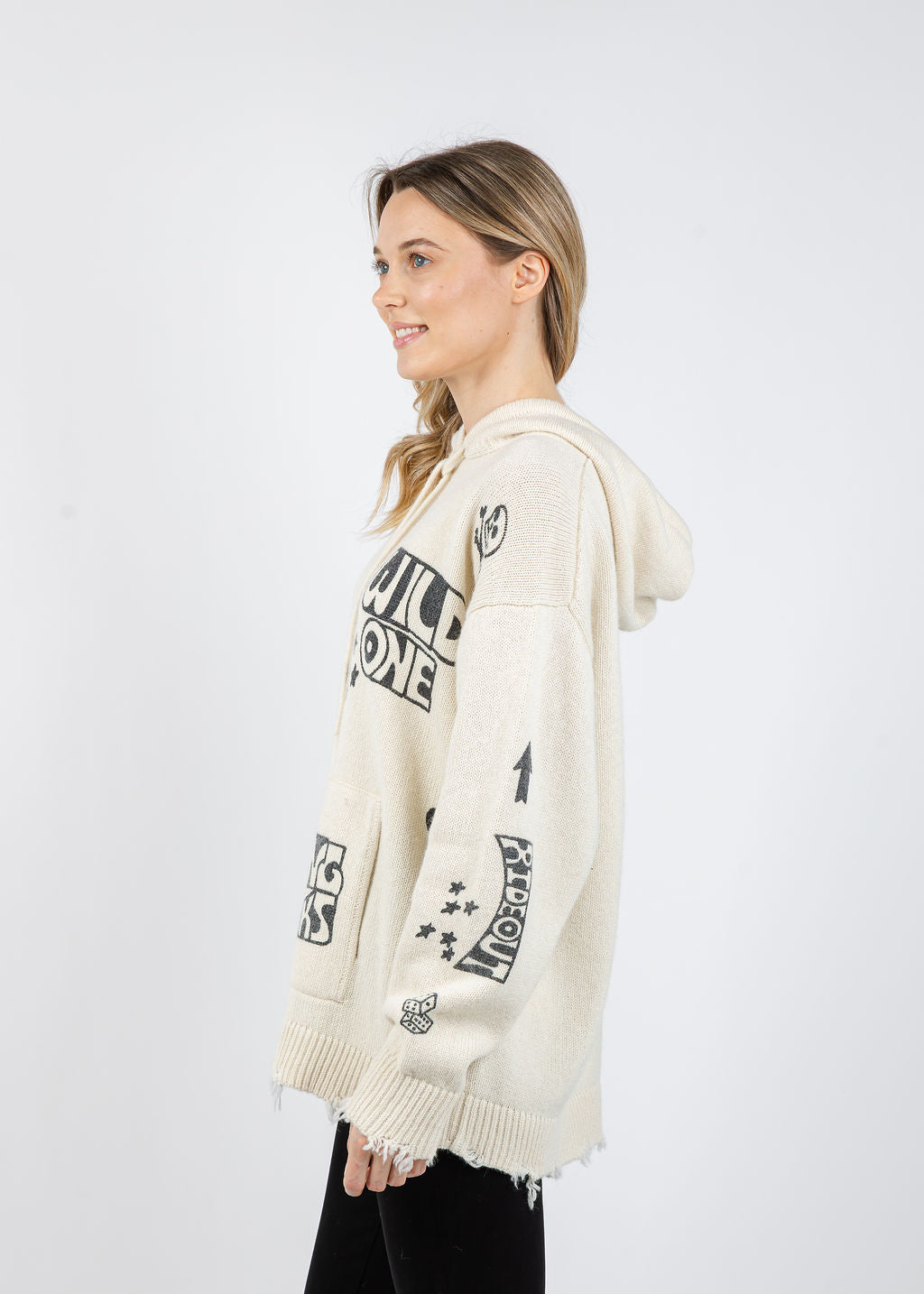 Mother The Biggie Hoodie Jumper - Living For The Kicks available at Barbara Katz