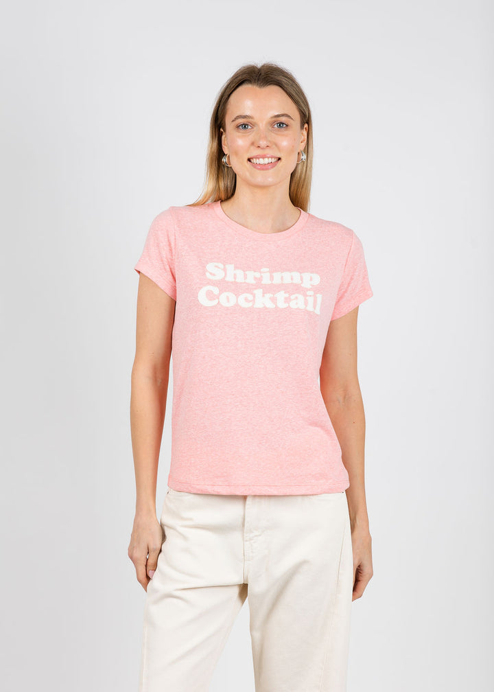 Mother The Boxy Goodie Goodie Tee in Shrimp Cocktail available at Barbara Katz