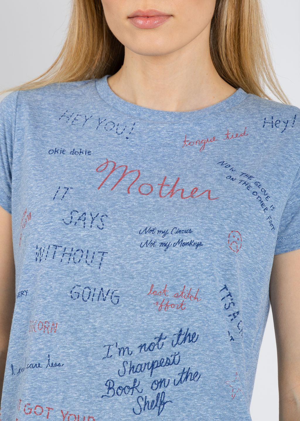 Mother The Boxy Goodie Goodie Tee in Tongue Tied available at Barbara Katz