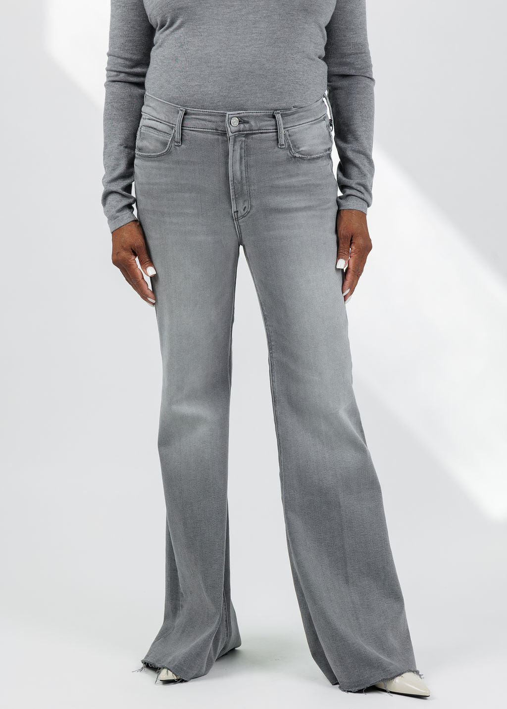 Mother The Doozy Sneak Fray Jeans in Catch Me Outside available at Barbara Katz