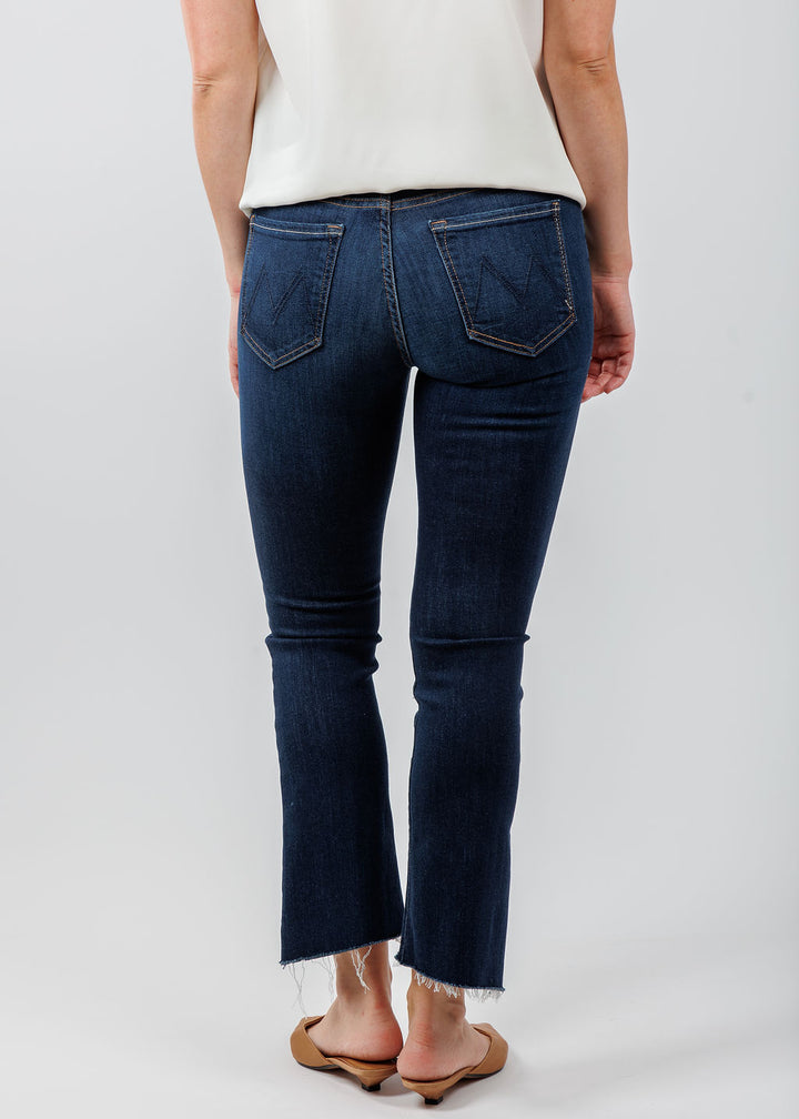 Mother The Insider Crop Step Fray Jeans in Off Limits available at Barbara Katz