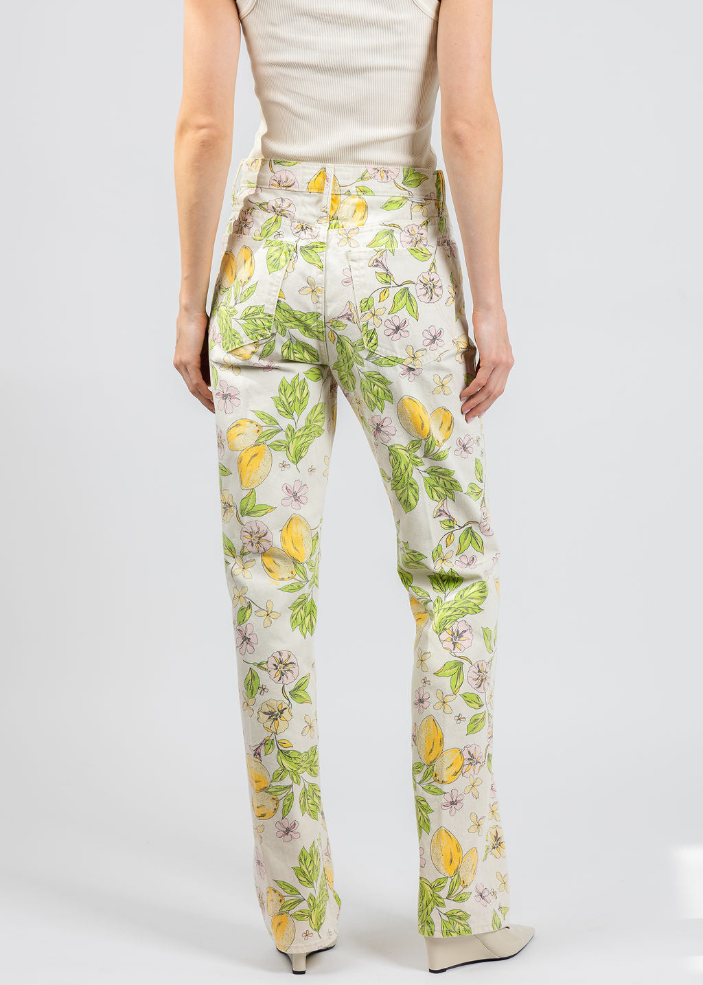 Mother The Kick It Jeans in Lemonade Stand available at Barbara Katz