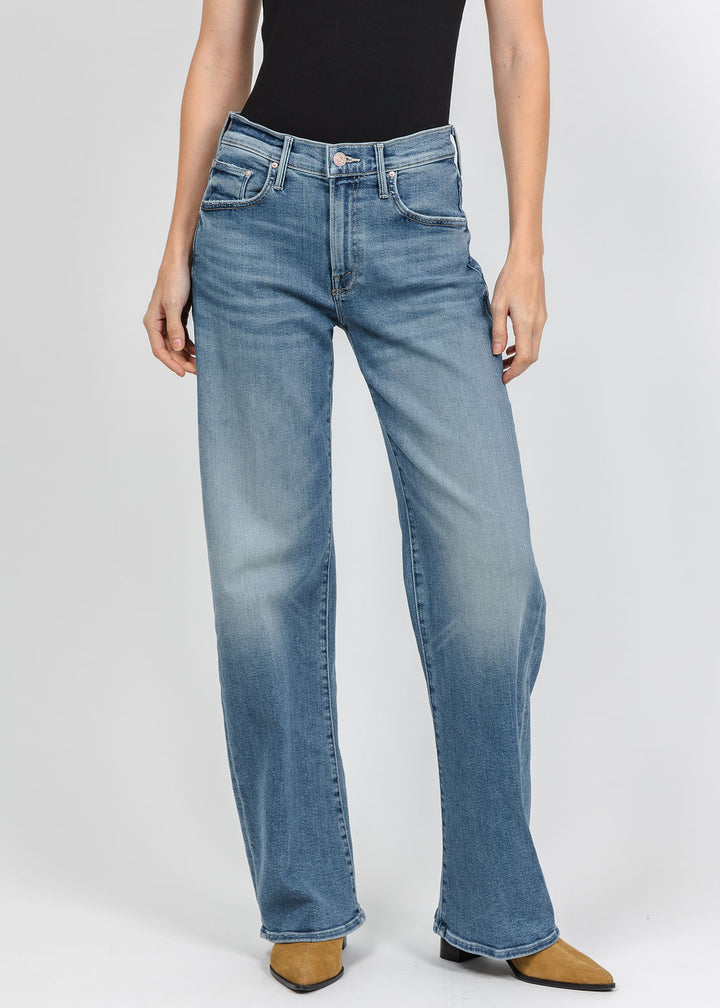 Mother The Mid Rise Lasso Sneak Jeans in VGR available at Barbara Katz