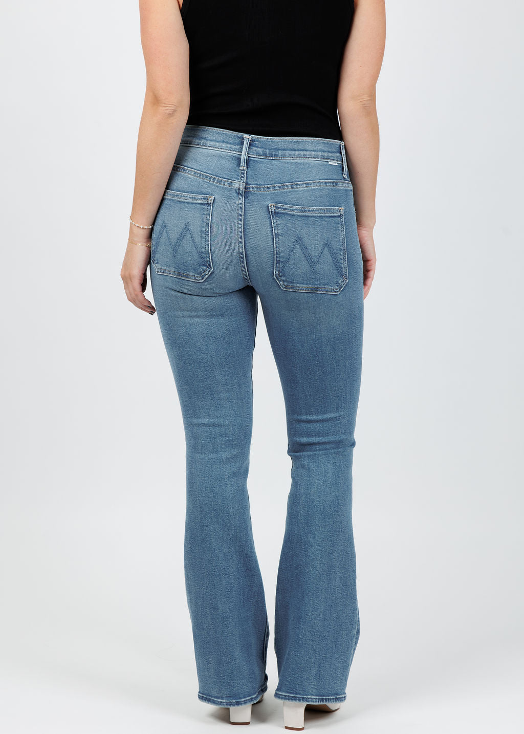 Mother The Patch Pocket Weekender Jeans in Poppin Wheelies available at Barbara Katz