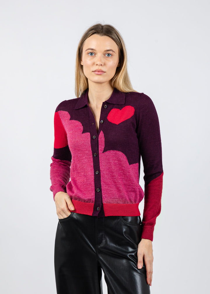 Mother The Racquet Cardigan in Pop Art available at Barbara Katz