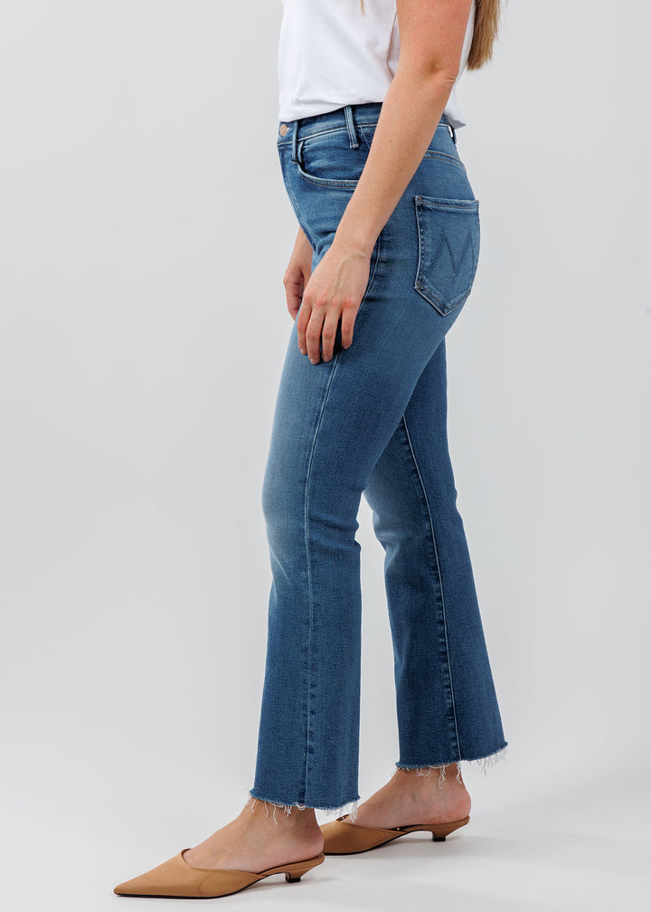 Mother The Hustler Ankle Fray Jeans in Grasping At Straws available at Barbara Katz