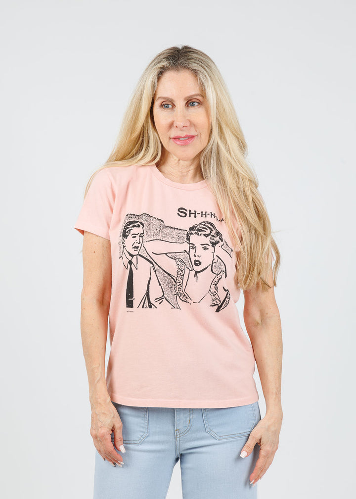 Mother The Boxy Goodie Goodie Tee in Shhhh!!! available at Barbara Katz