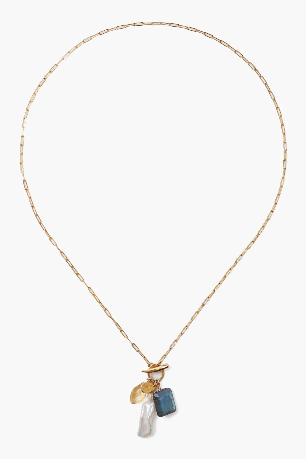 Chan Luu Belkis Labradorite Mix Charm Necklace available at Barbara Katz