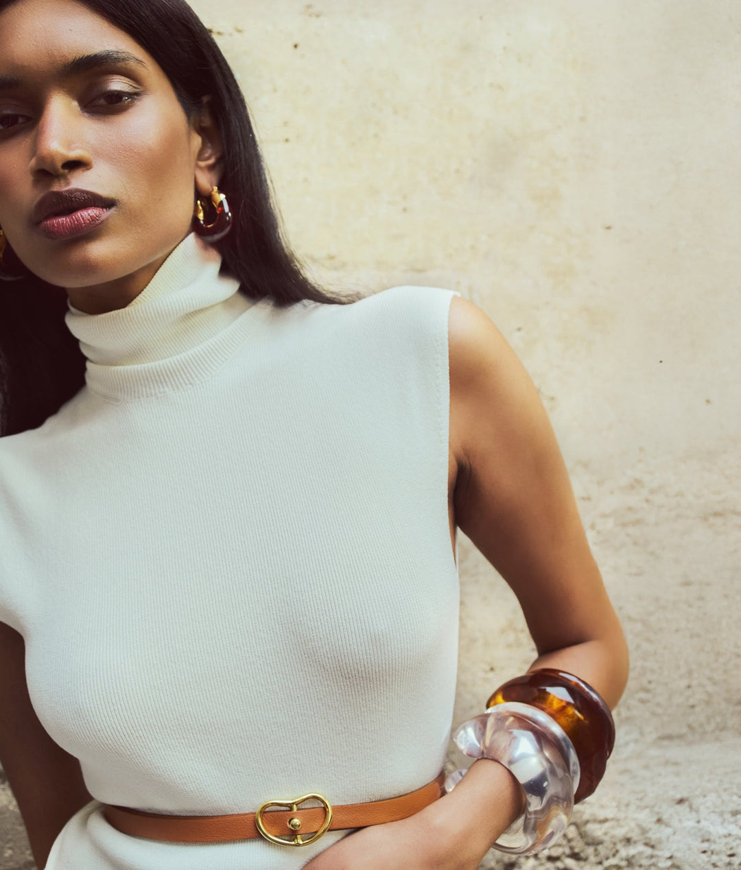 Lizzie Fortunato Organic Hoops in Tortoise available at Barbara Katz