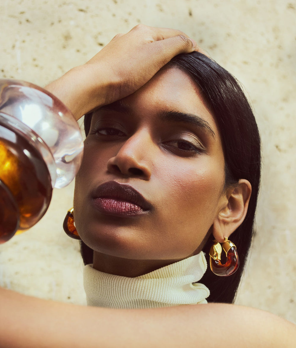 Lizzie Fortunato Organic Hoops in Tortoise available at Barbara Katz