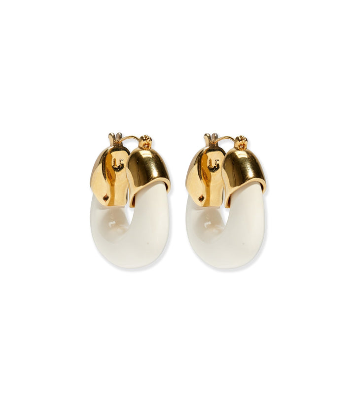 Lizzie Fortunato Organic Hoops in Alabaster available at Barbara Katz