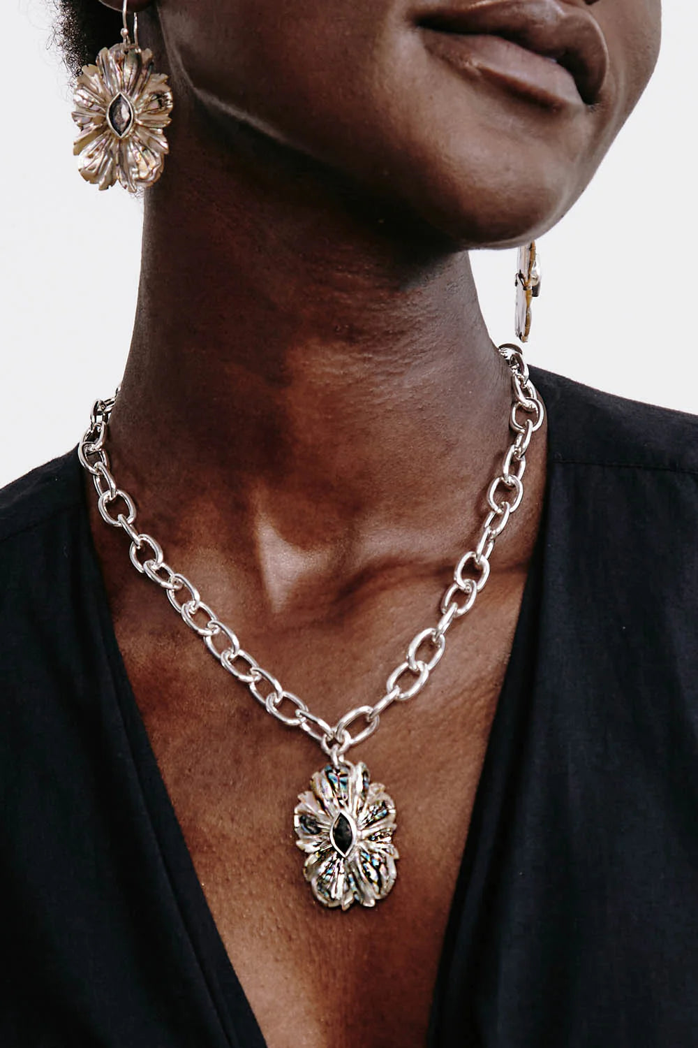 Chan Luu Angel Abalone Pendant Necklace available at Barbara Katz
