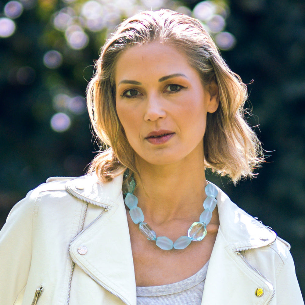 PONO Nadia Necklace in Baby Blue available at Barbara Katz