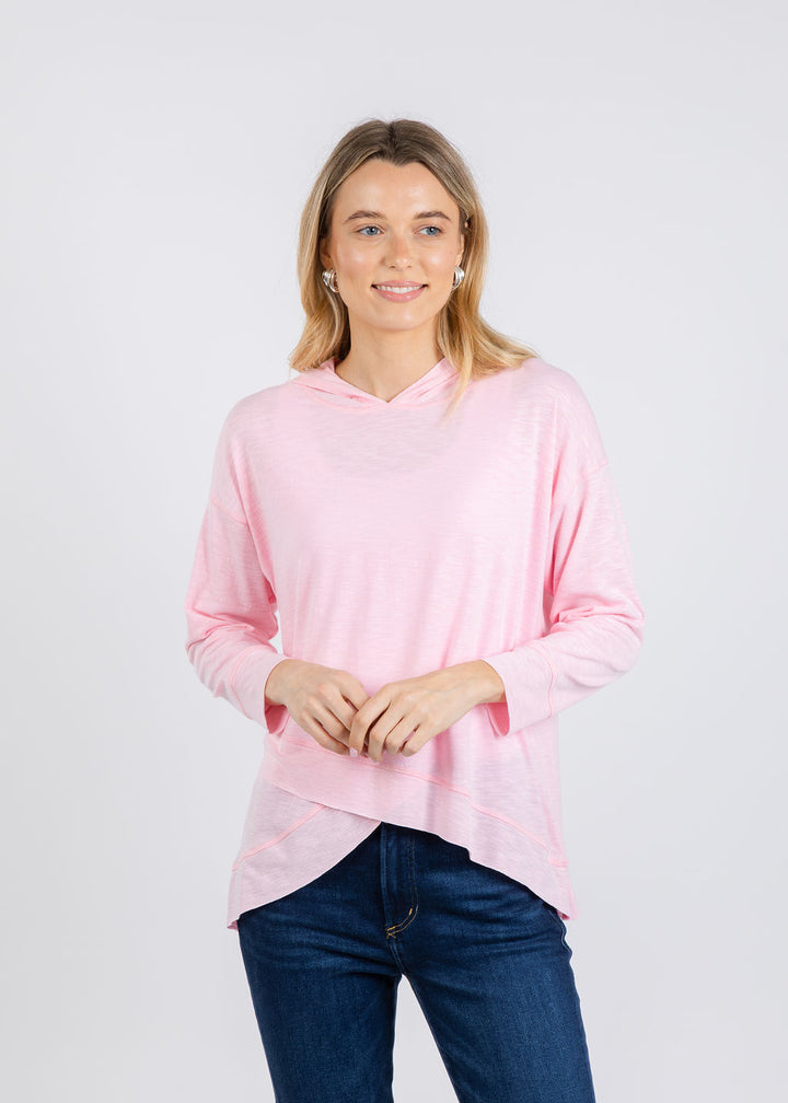 Nally & Millie Ada Hoodie in Baby Pink available at Barbara Katz