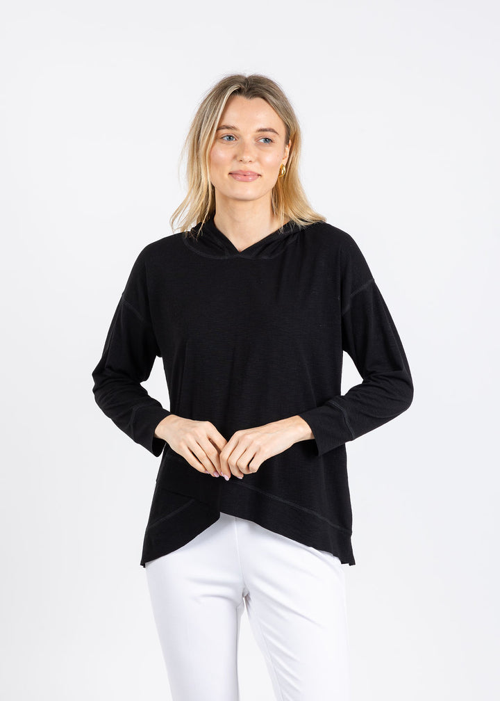 Nally & Millie Ada Hoodie in Black available at Barbara Katz