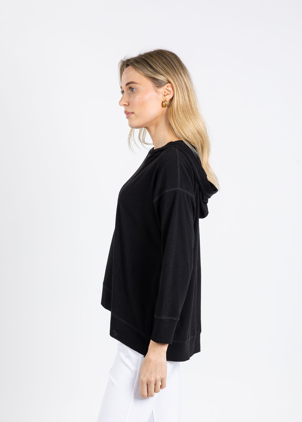 Nally & Millie Ada Hoodie in Black available at Barbara Katz