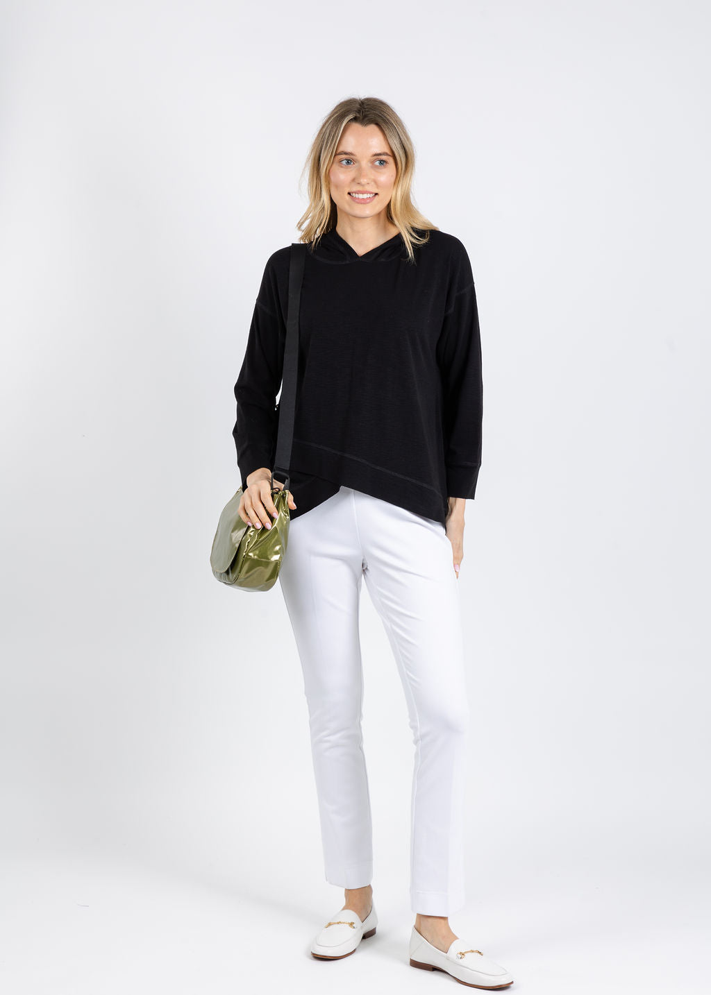 Nally & Millie Ada Hoodie in Black available at Barbara Katz