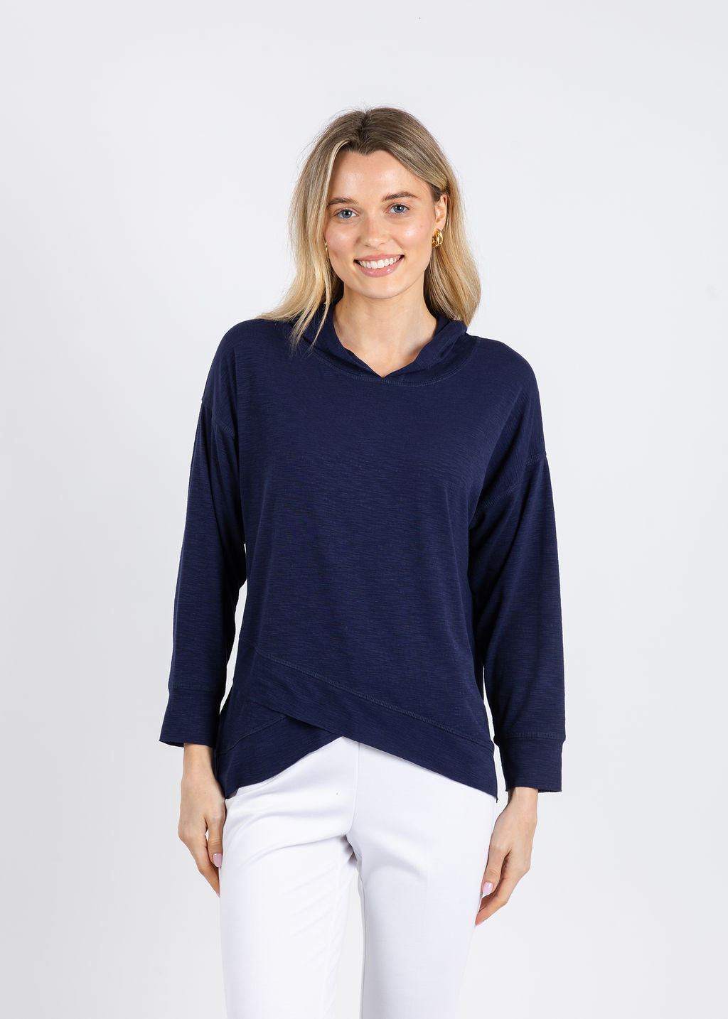 Nally & Millie Ada Hoodie in Blue Night available at Barbara Katz