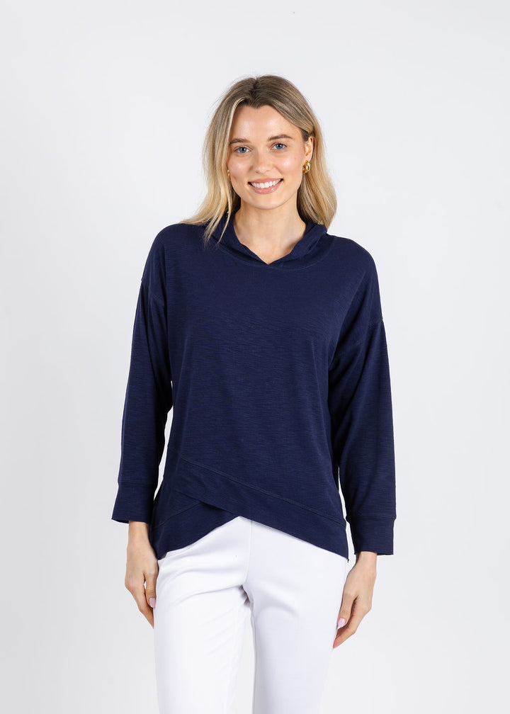 Nally & Millie Ada Hoodie in Blue Night available at Barbara Katz