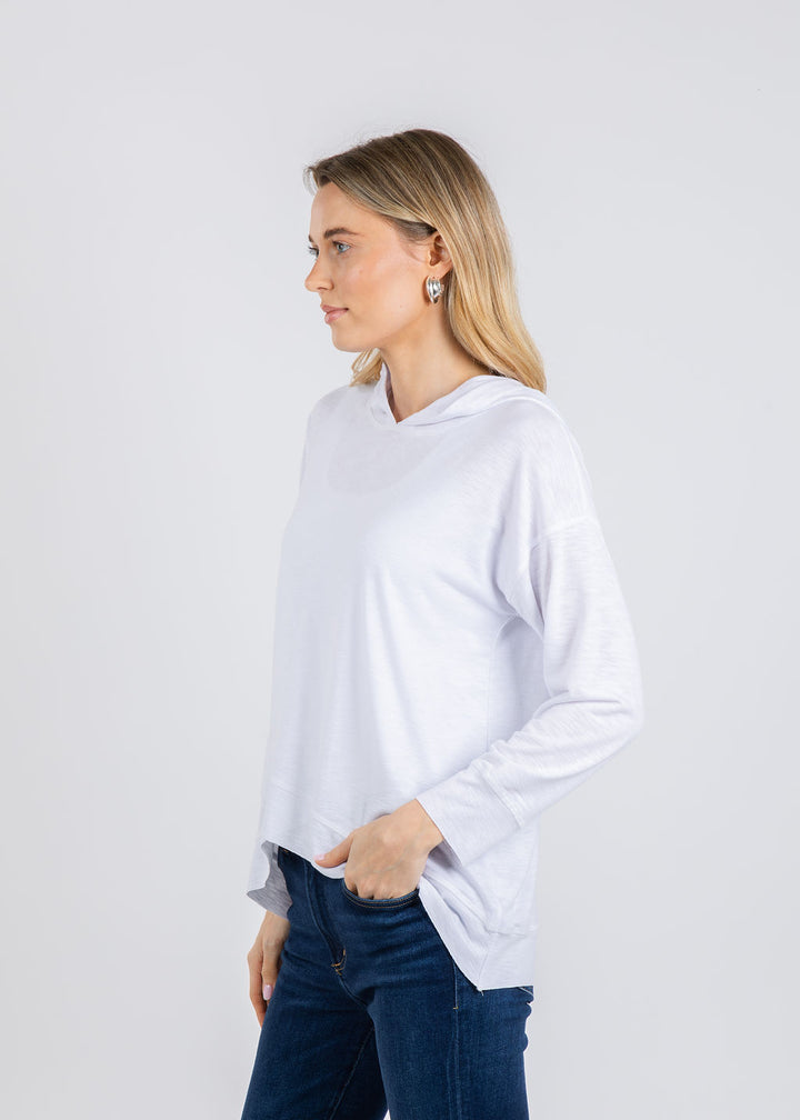 Nally & Millie Ada Hoodie in White available at Barbara Katz