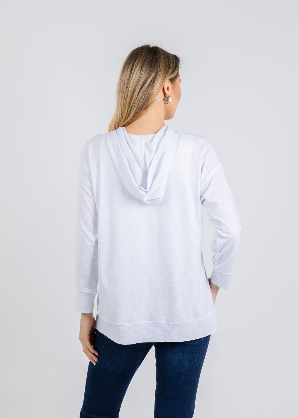 Nally & Millie Ada Hoodie in White available at Barbara Katz