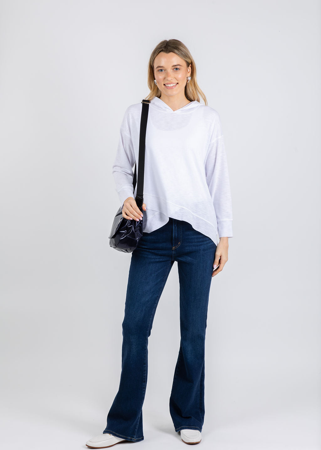 Nally & Millie Ada Hoodie in White available at Barbara Katz