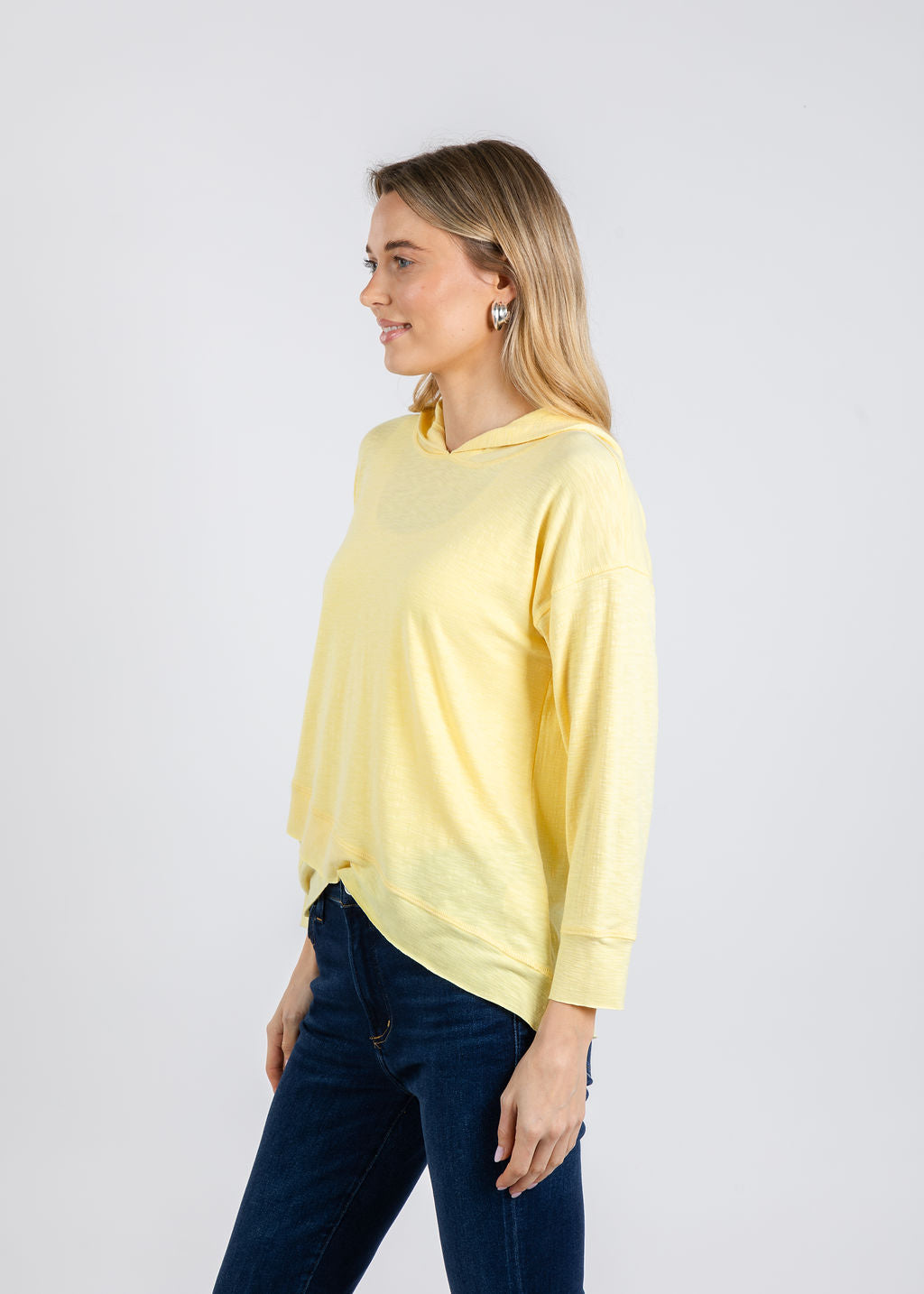 Nally & Millie Ada Hoodie in Yellow available at Barbara Katz
