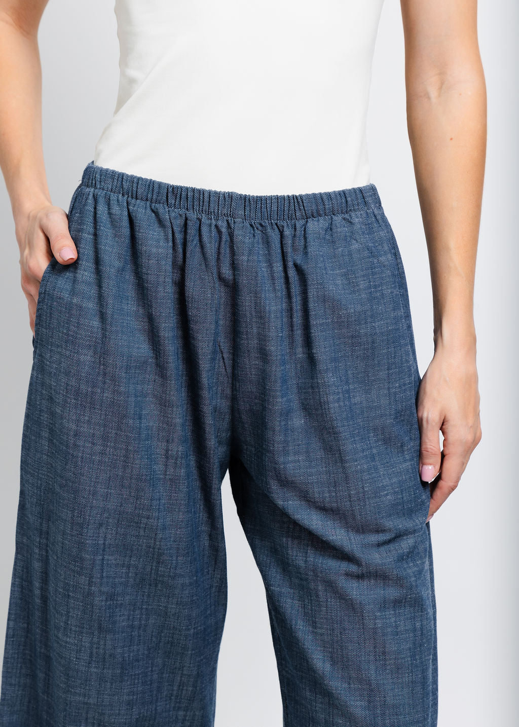 Nally & Millie Ariel Pants in Chambray available at Barbara Katz