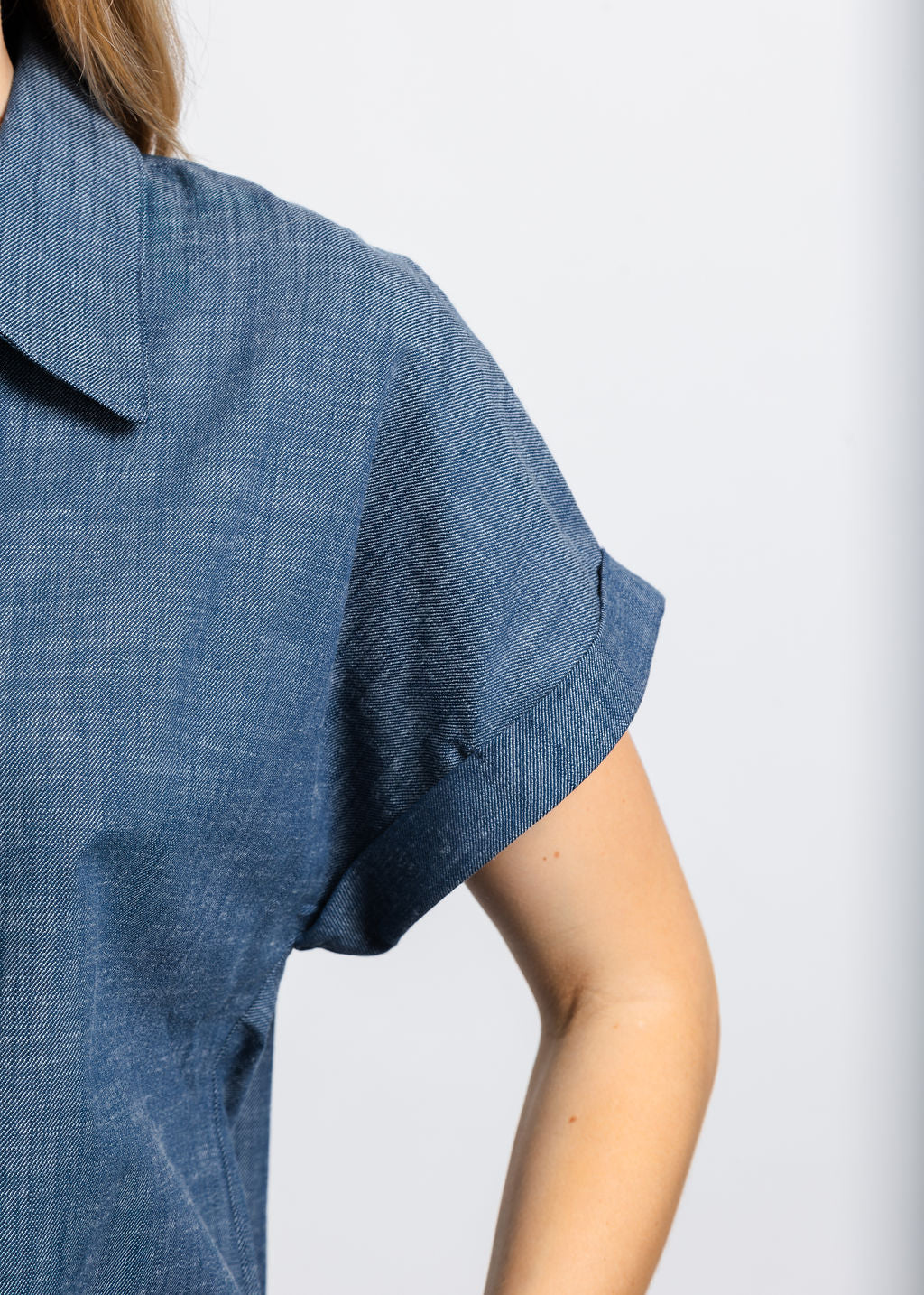 Nally & Millie Ariel Polo in Chambray available at Barbara Katz