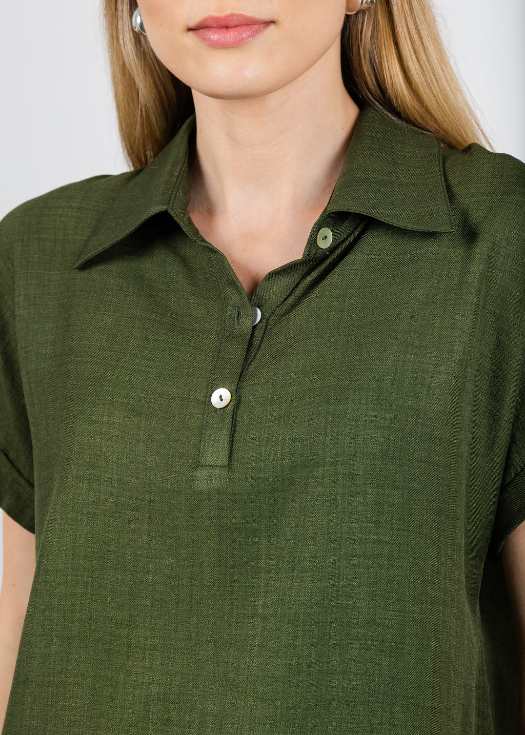 Nally & Millie Ariel Polo in Olive available at Barbara Katz