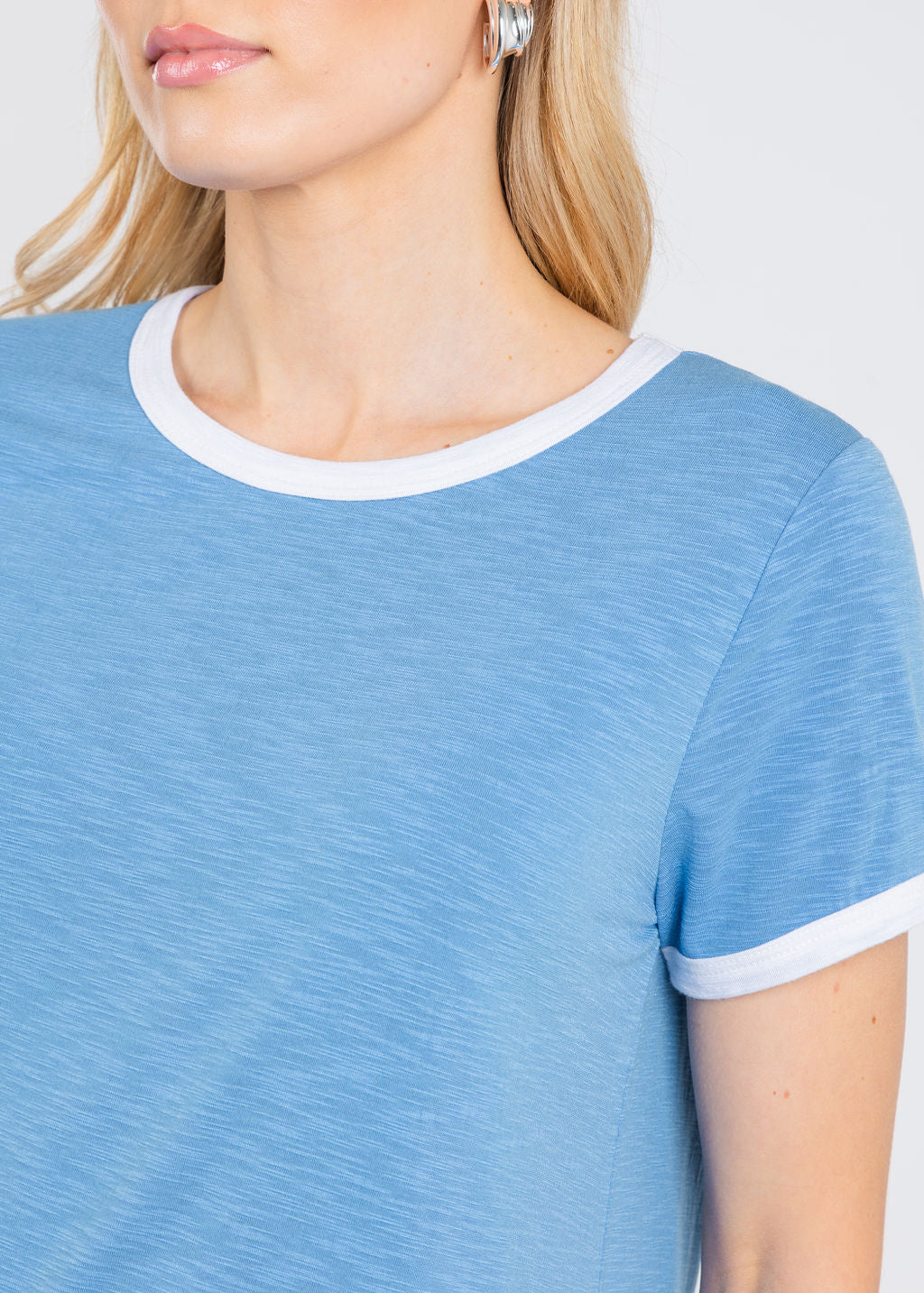 Nally & Millie Leah Layered Tee in Cornflower available at Barbara Katz