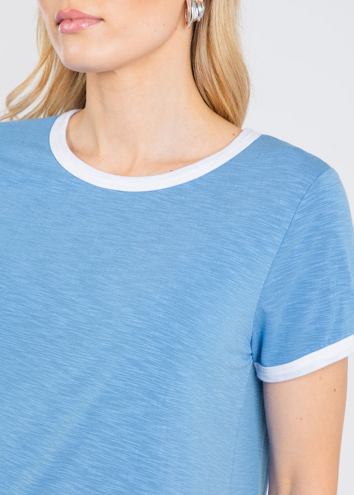 Nally & Millie Leah Layered Tee in Cornflower available at Barbara Katz