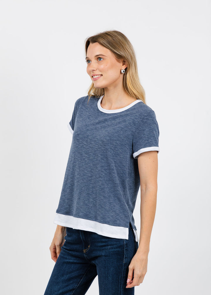 Nally & Millie Leah Layered Tee - Seaport available at Barbara Katz