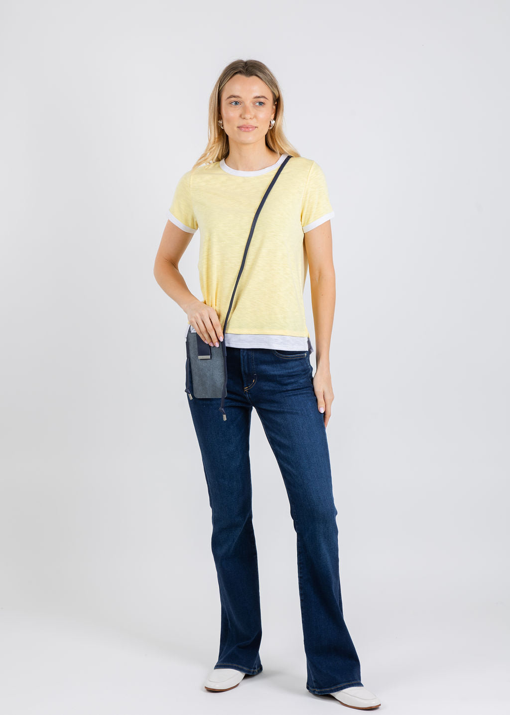 Nally & Millie Leah Layered Tee in Yellow available at Barbara Katz
